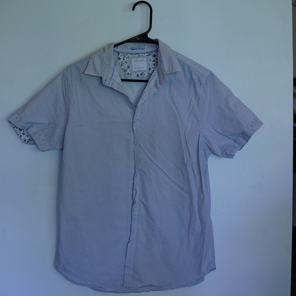Cactus Blue Casual Button Down Shirt